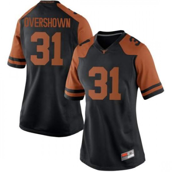 Women Texas Longhorns #31 DeMarvion Overshown Game Embroidery Jersey Black